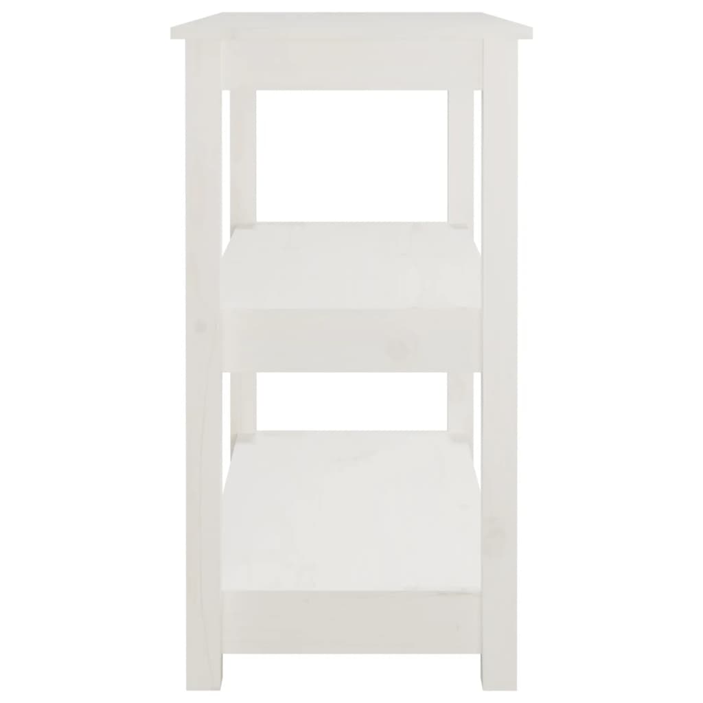Konsollbord hvit 80x40x74 cm heltre furu vidaXL