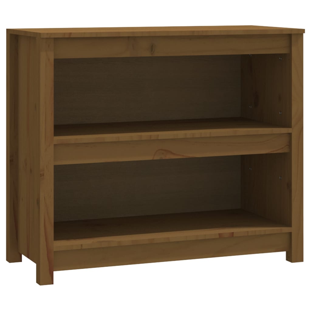 Bokhylle honningbrun 80x35x68 cm heltre furu