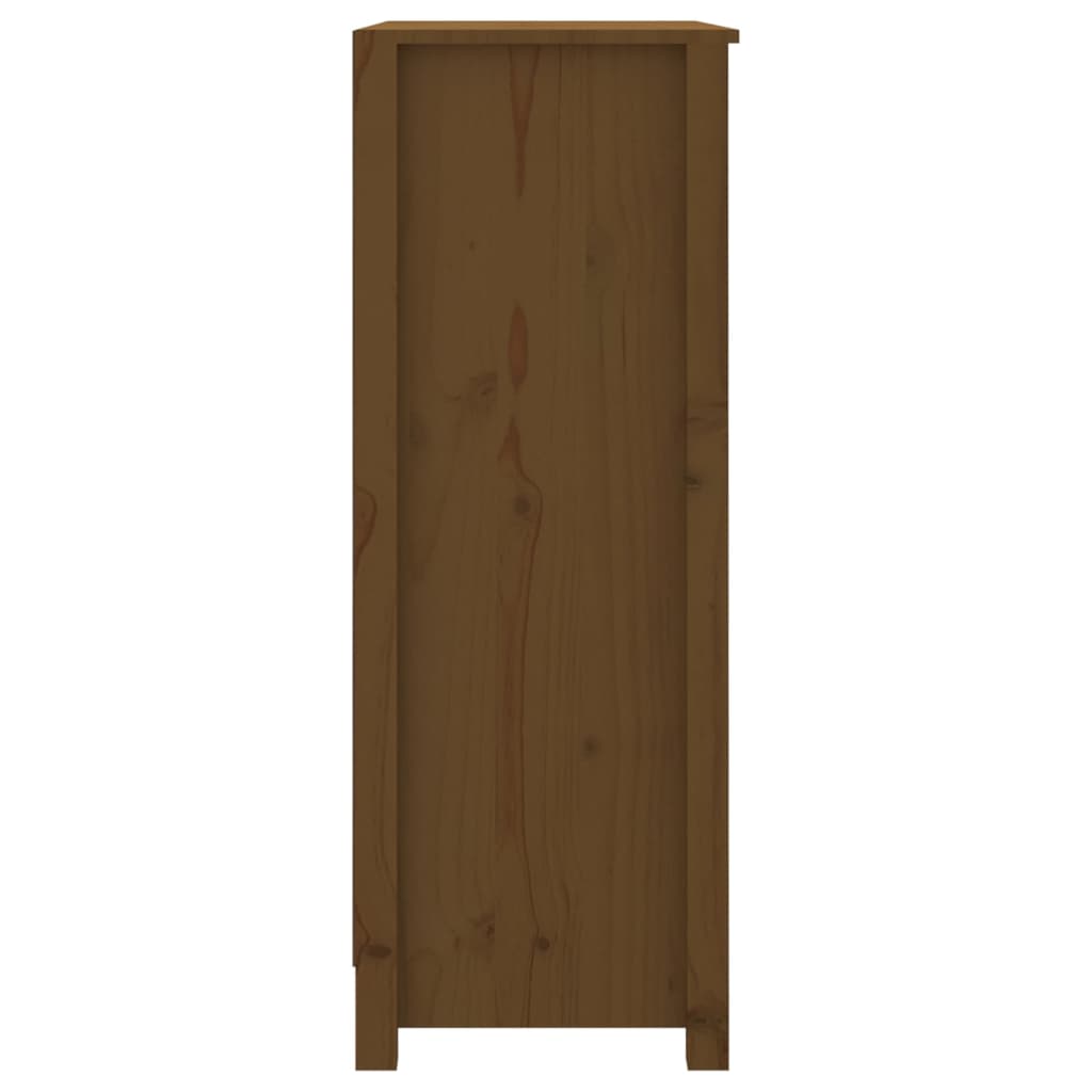 Bokhylle honningbrun 80x35x97 cm heltre furu