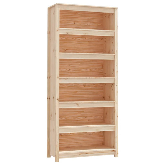 Bokhylle 80x35x183 cm heltre furu