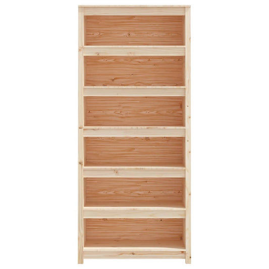 Bokhylle 80x35x183 cm heltre furu