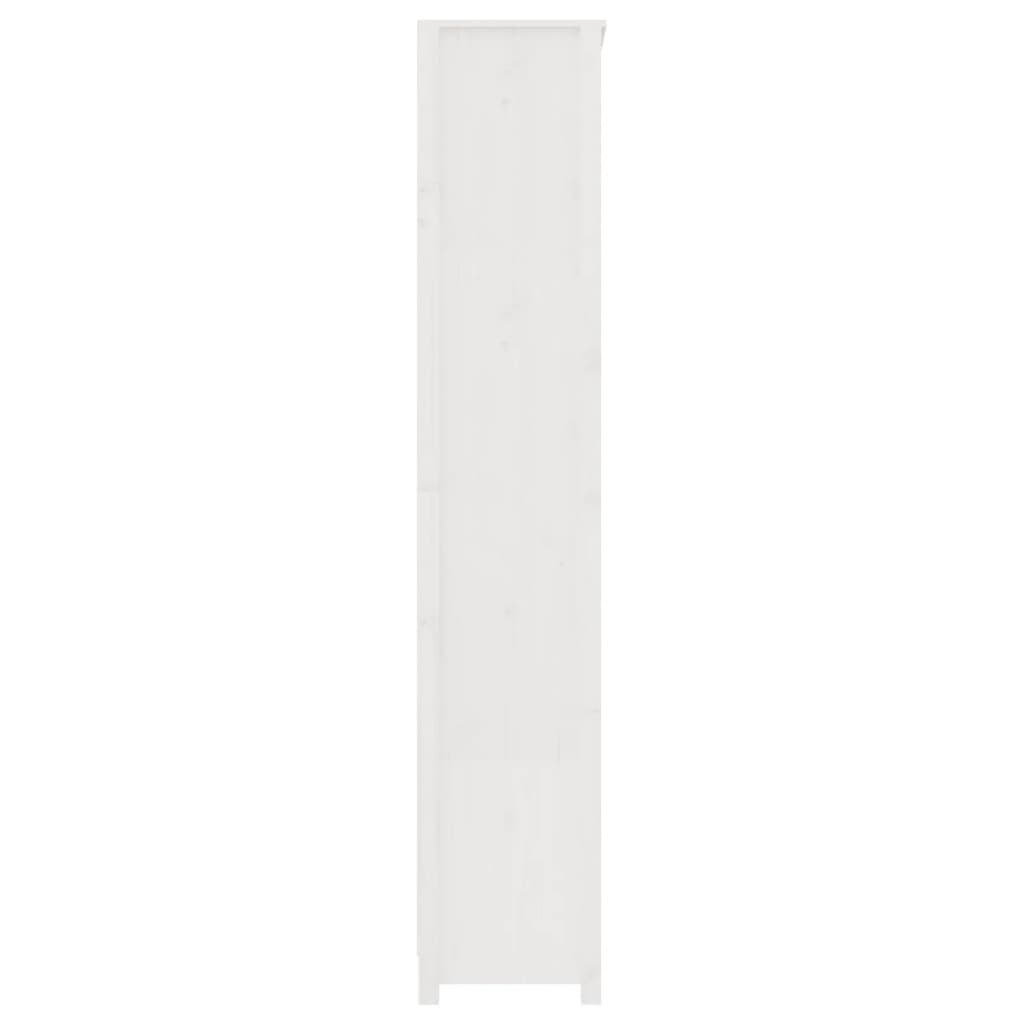 Bokhylle hvit 80x35x183 cm heltre furu