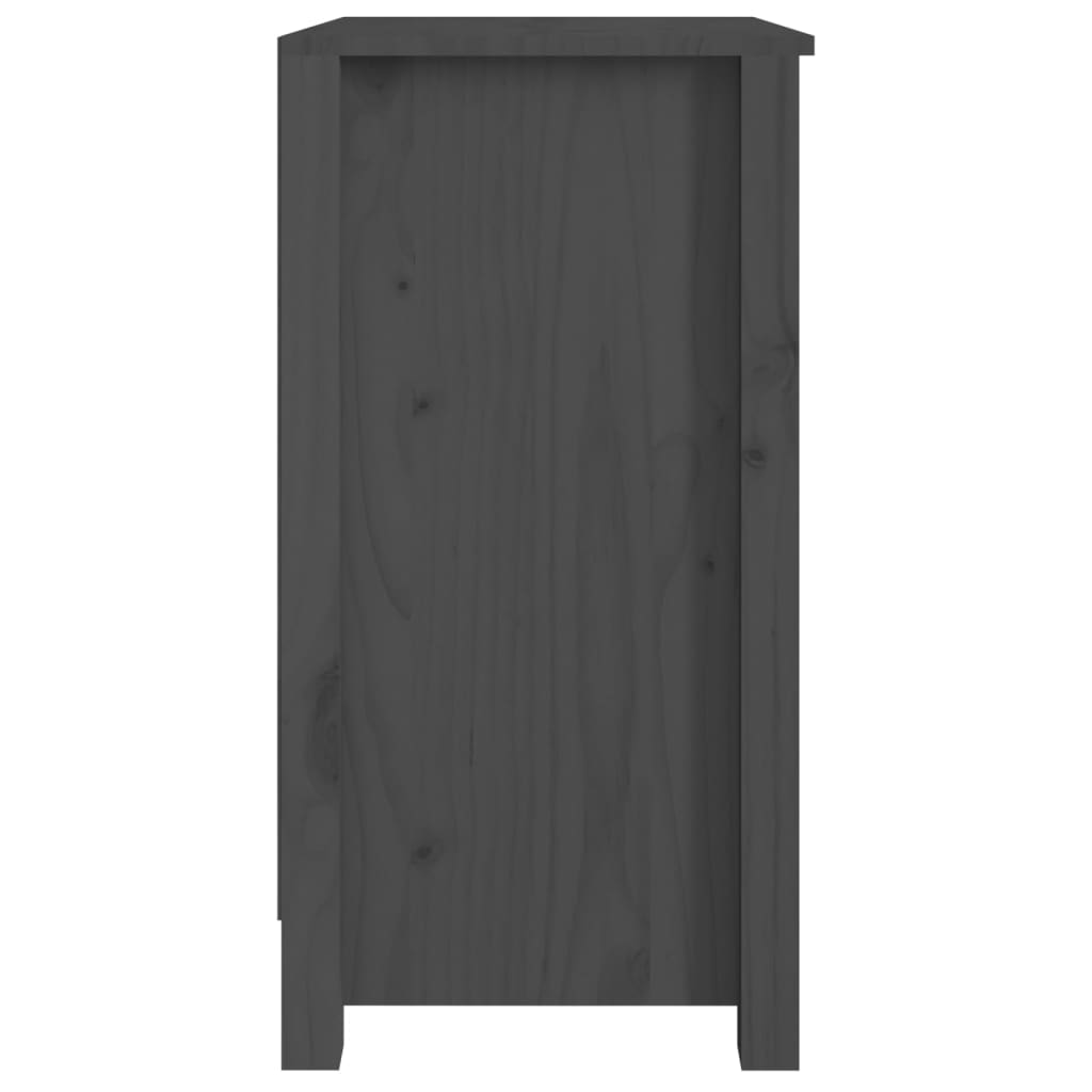 Bokhylle grå 50x35x68 cm heltre furu