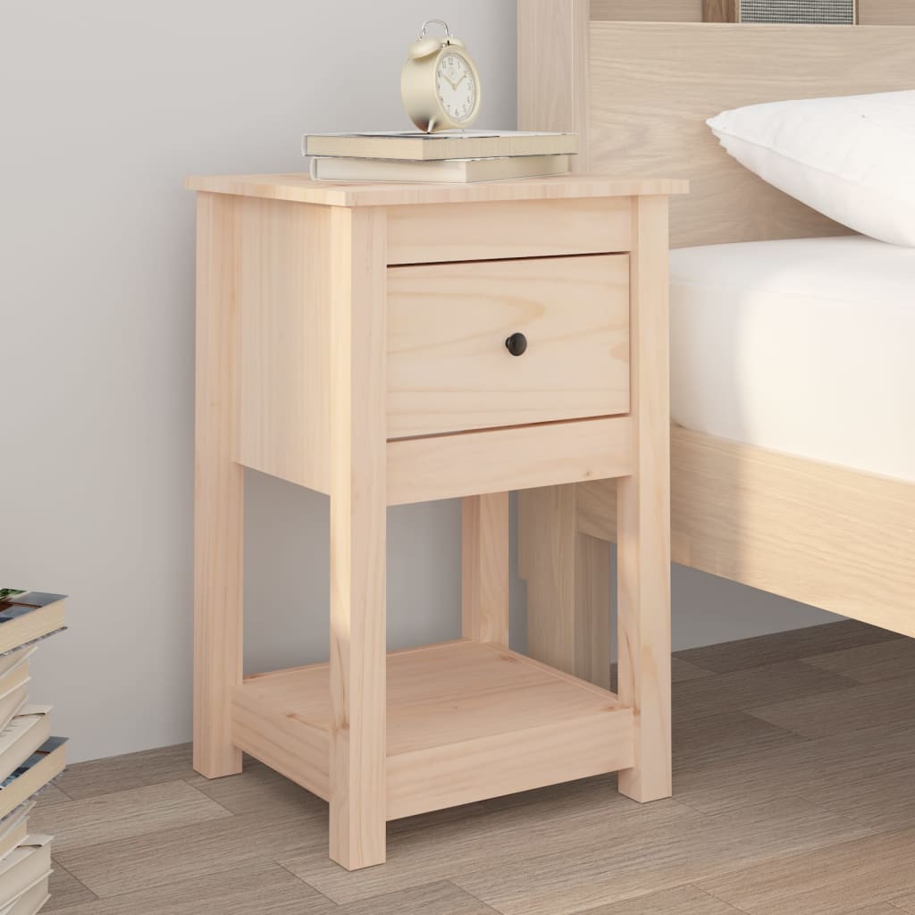 Nattbord 2 stk 40x35x61,5 cm heltre furu vidaXL