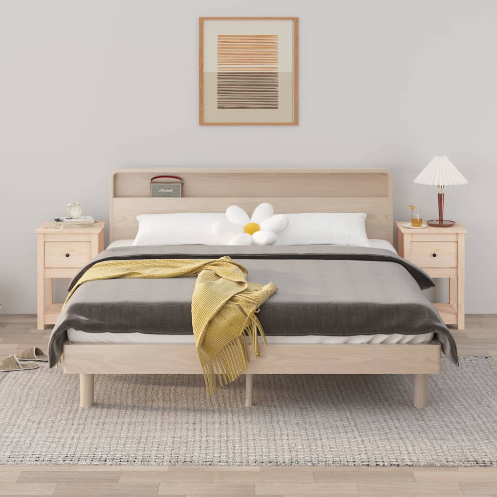 Nattbord 2 stk 40x35x61,5 cm heltre furu vidaXL