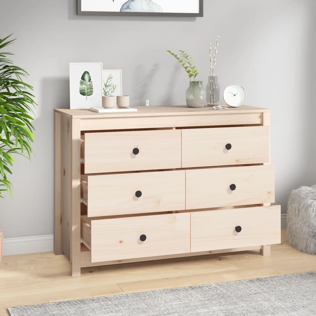 Sideskap 100x40x72 cm heltre furu vidaXL