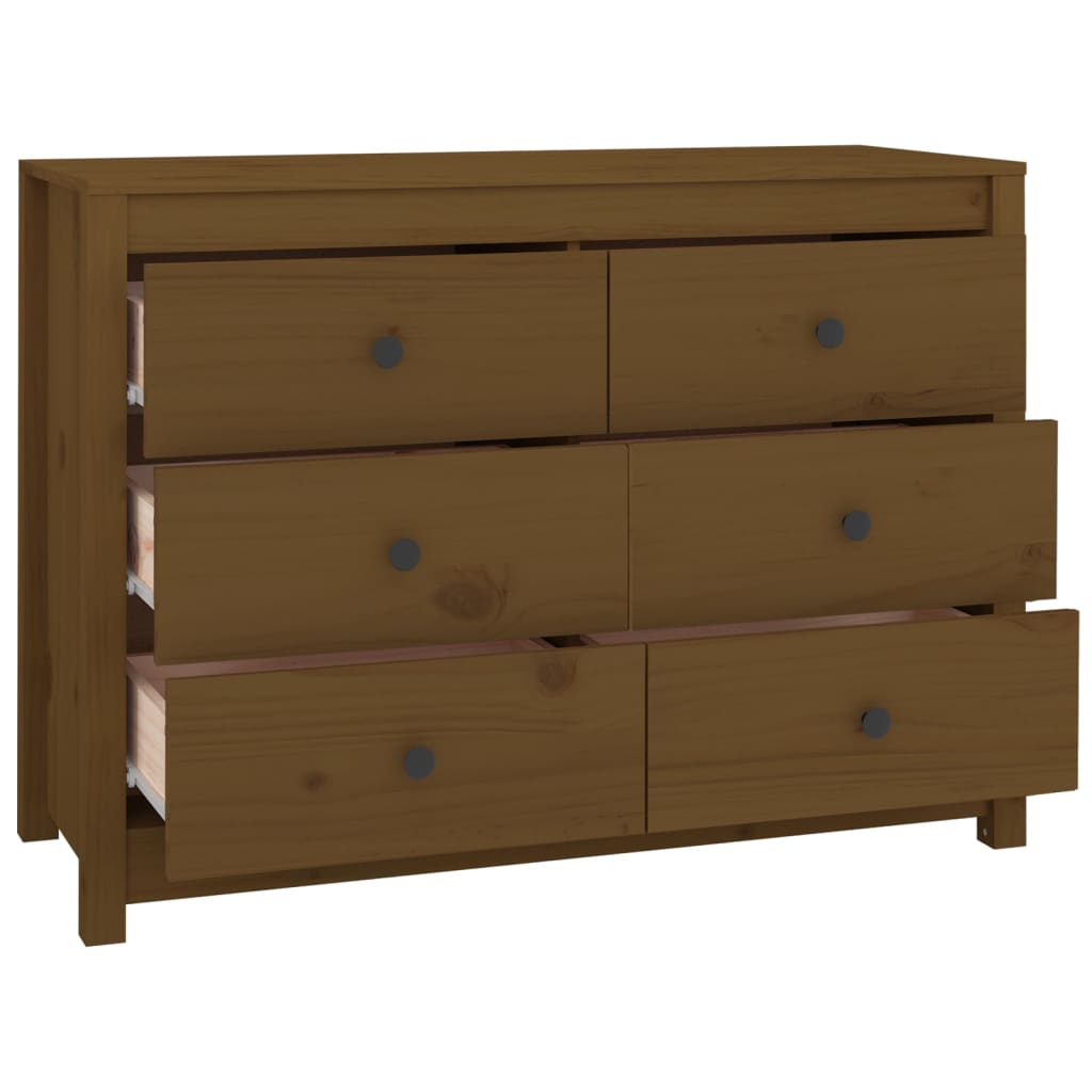 Sideskap honningbrun 100x40x72 cm heltre furu