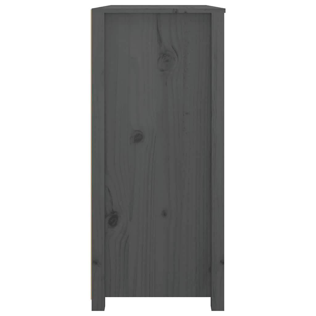 Sideskap grå 100x40x90 cm heltre furu