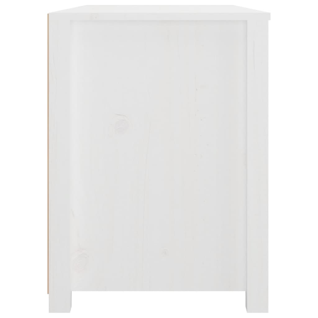 Sideskap hvit 100x40x54 cm heltre furu