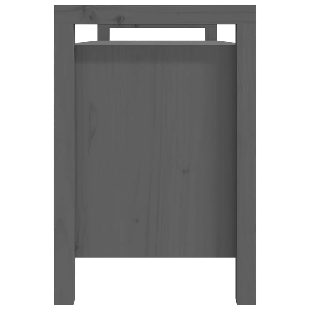 Gangbenk grå 110x40x60 cm heltre furu