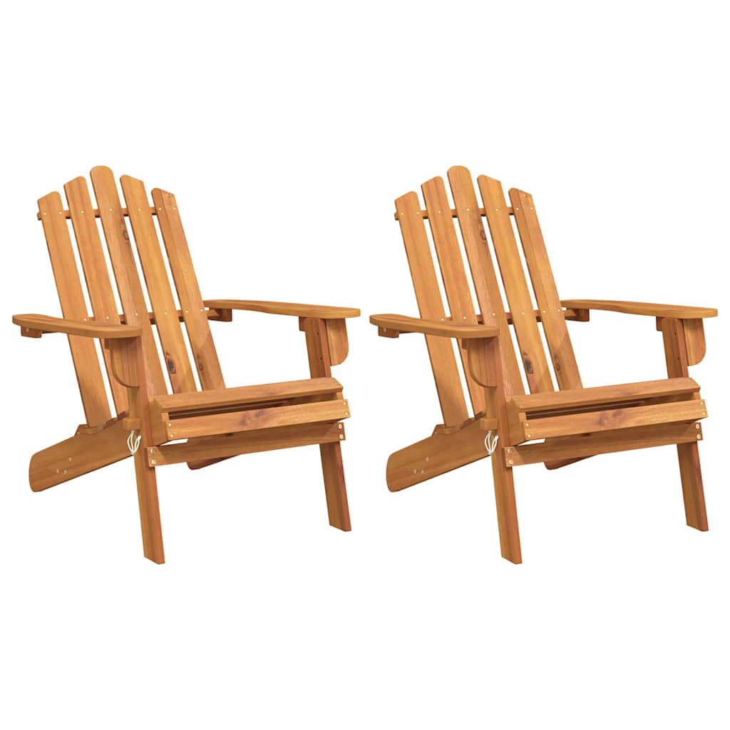 Adirondack-hagestoler 2 stk heltre akasie vidaXL