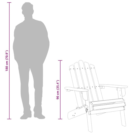 Adirondack-hagestoler 2 stk heltre akasie vidaXL
