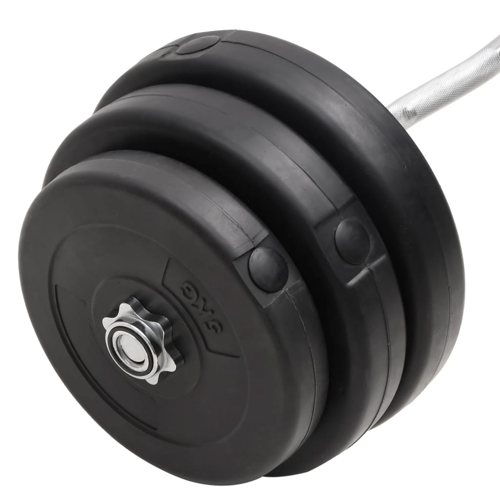 Curl-vektstang med skiver 90 kg
