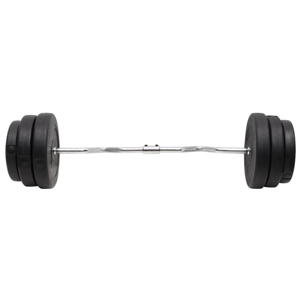 Curl-vektstang med skiver 90 kg