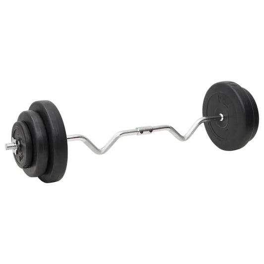 Curl-vektstang og manual med skiver 60 kg