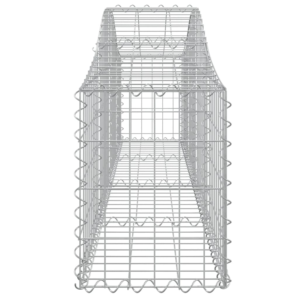 Gabionkurver buede 5 stk 200x30x40/60 cm galvanisert jern