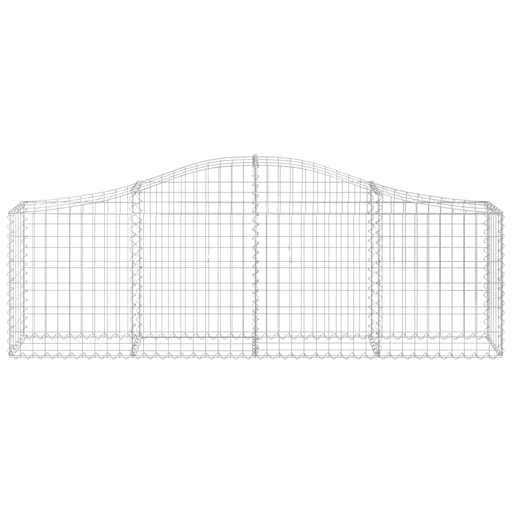 Gabionkurver buede 2 stk 200x30x60/80 cm galvanisert jern