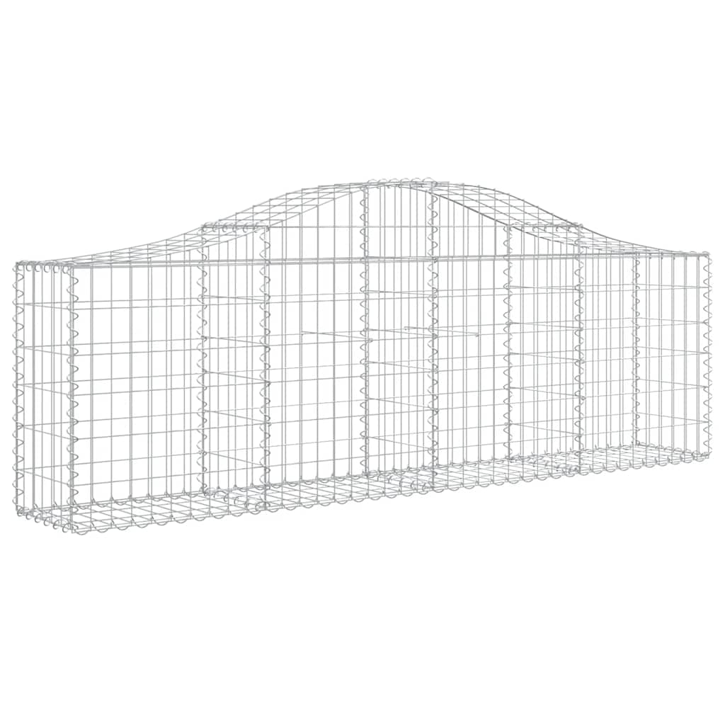 Gabionkurver buede 3 stk 200x30x60/80 cm galvanisert jern
