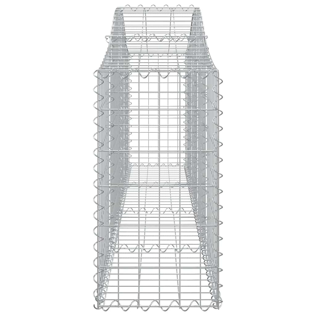 Gabionkurver buede 3 stk 200x30x60/80 cm galvanisert jern