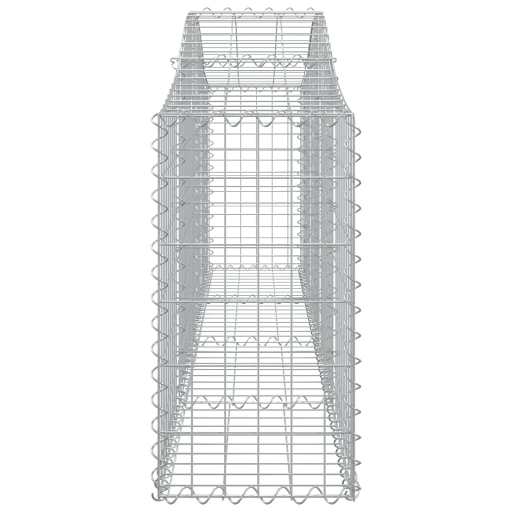 Gabionkurver buede 4 stk 200x30x60/80 cm galvanisert jern