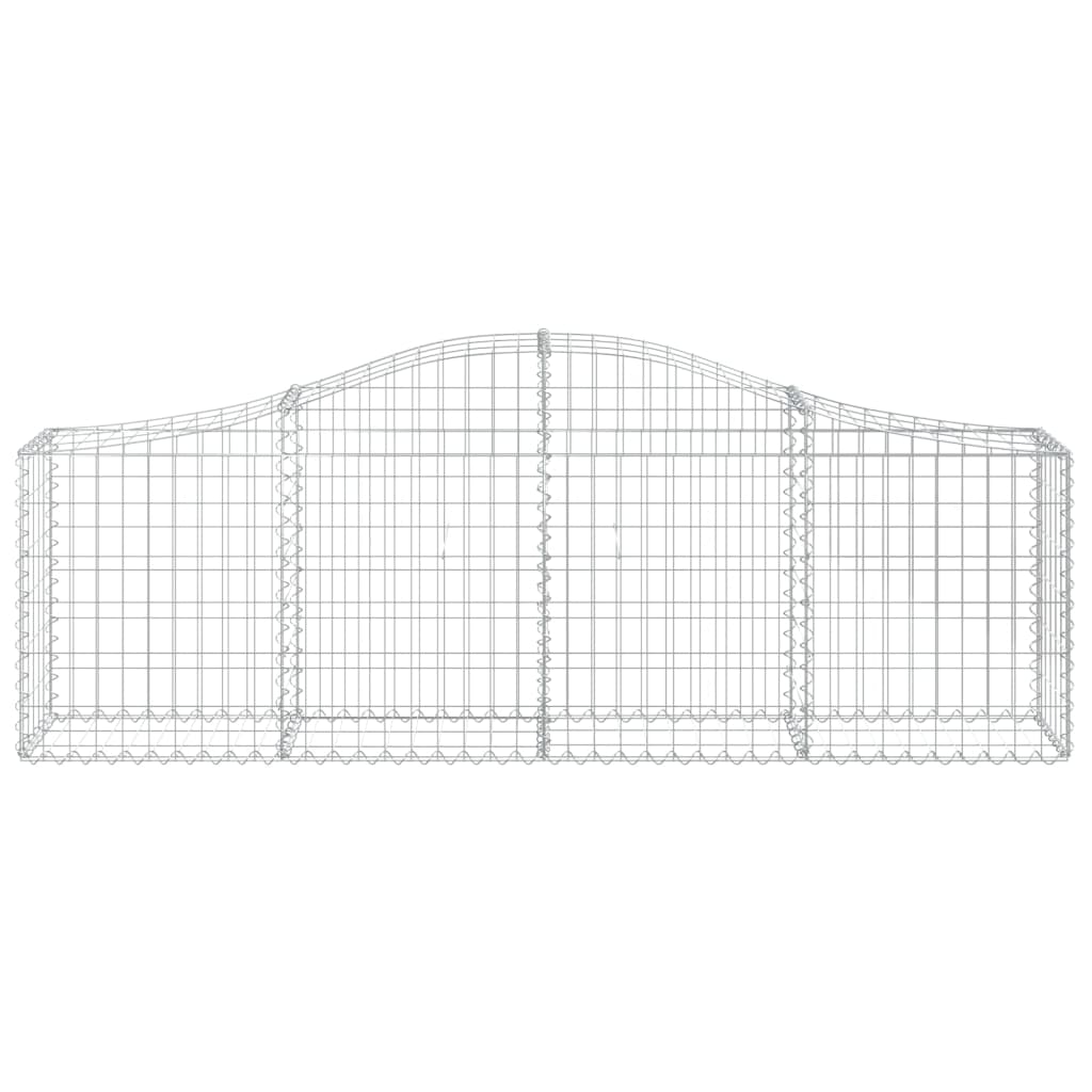 Gabionkurver buede 5 stk 200x30x60/80 cm galvanisert jern
