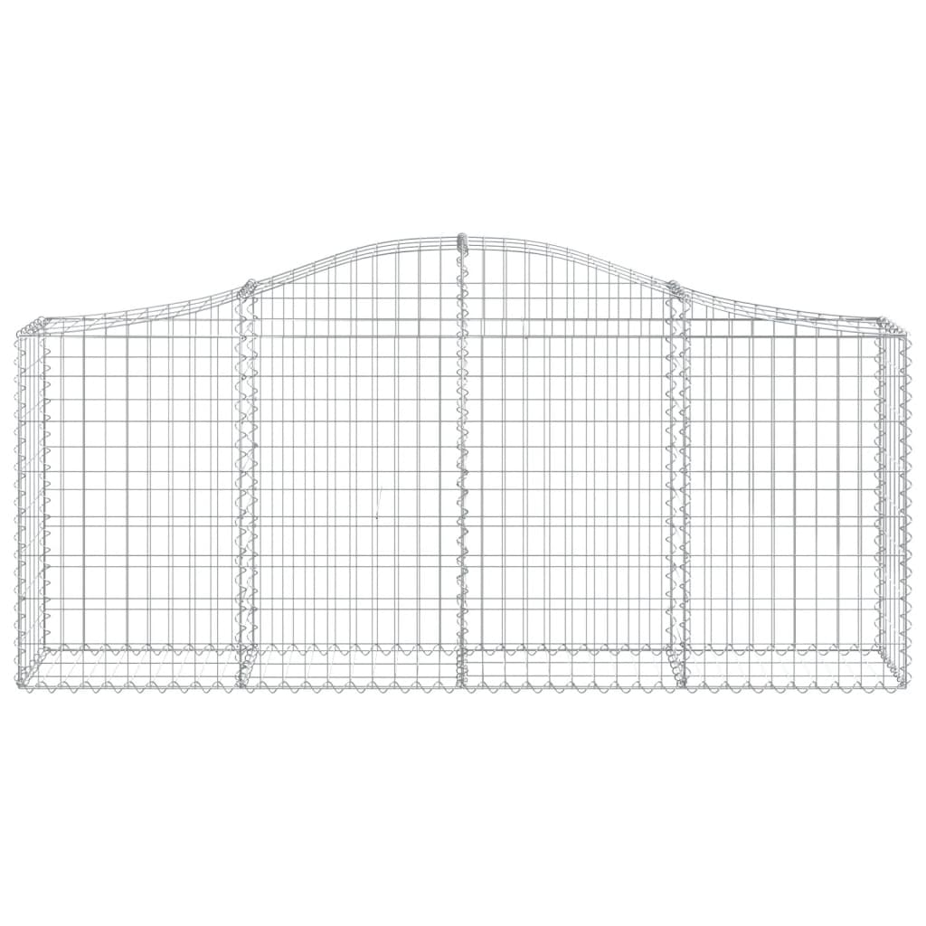 Gabionkurver buede 3 stk 200x30x80/100 cm galvanisert jern