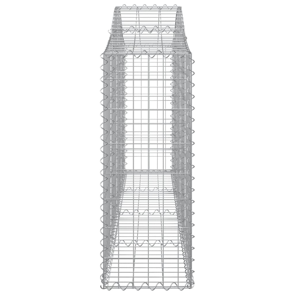 Gabionkurver buede 5 stk 200x30x80/100 cm galvanisert jern