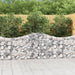 Gabionkurver buede 10 stk 200x30x80/100 cm galvanisert jern