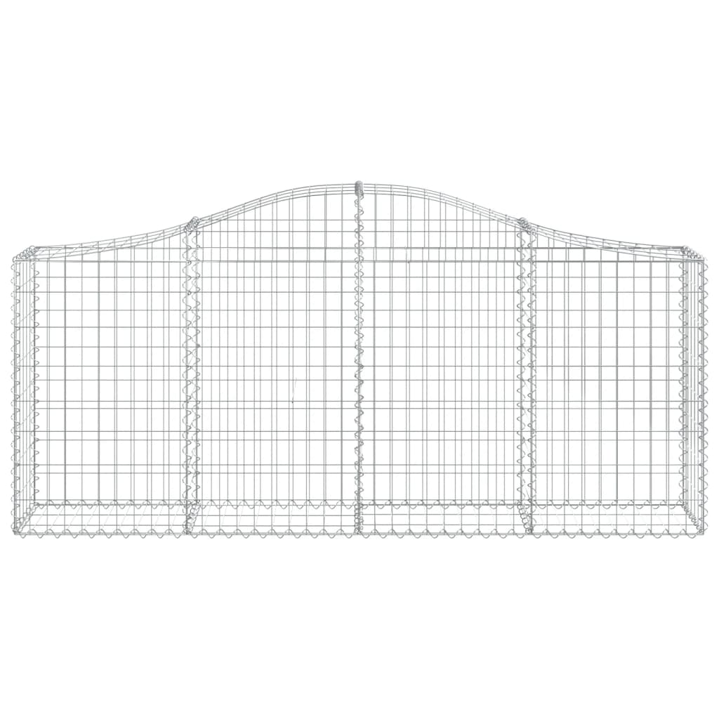 Gabionkurver buede 12 stk 200x30x80/100 cm galvanisert jern