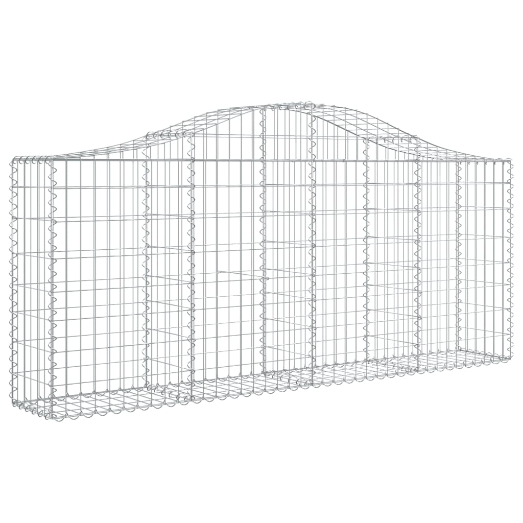 Gabionkurver buede 18 stk 200x30x80/100 cm galvanisert jern
