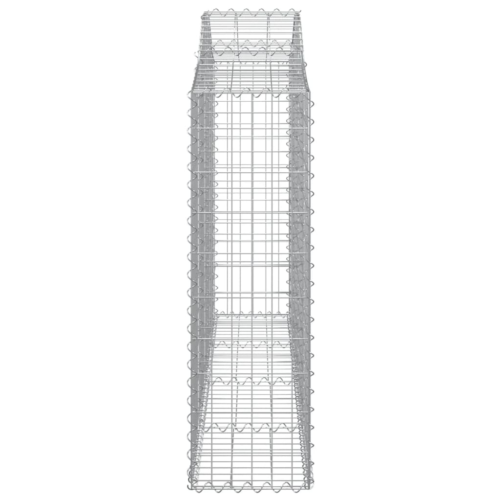 Gabionkurver buede 2 stk 200x30x100/120 cm galvanisert jern