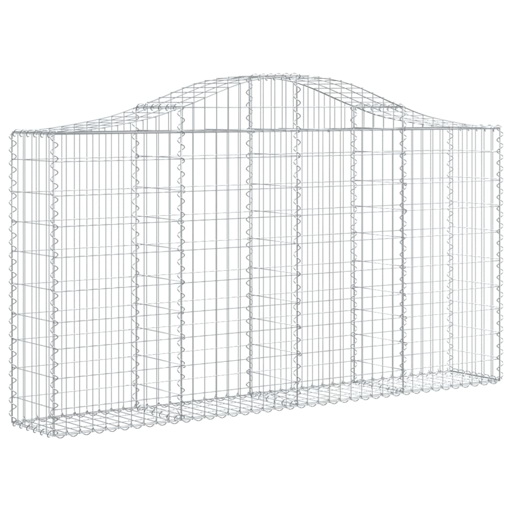 Gabionkurver buede 7 stk 200x30x100/120 cm galvanisert jern