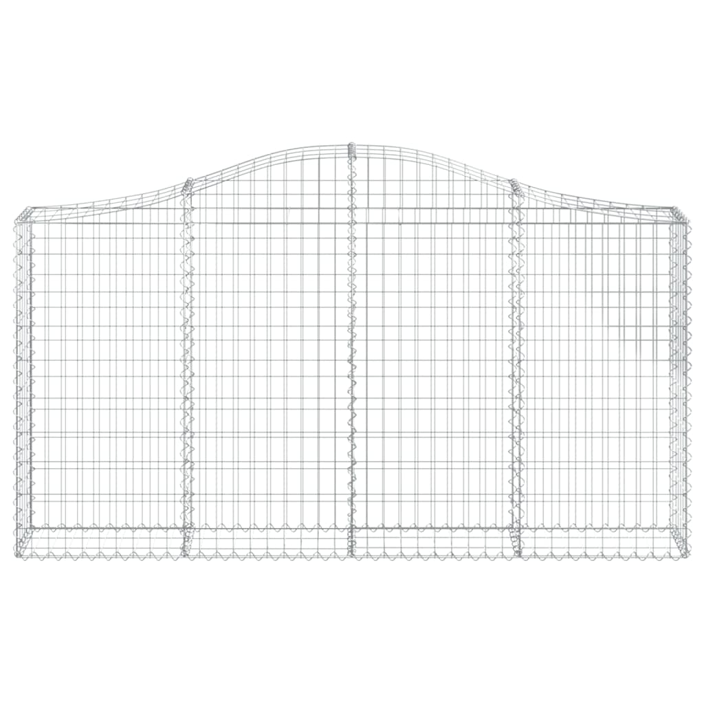 Gabionkurver buede 8 stk 200x30x100/120 cm galvanisert jern