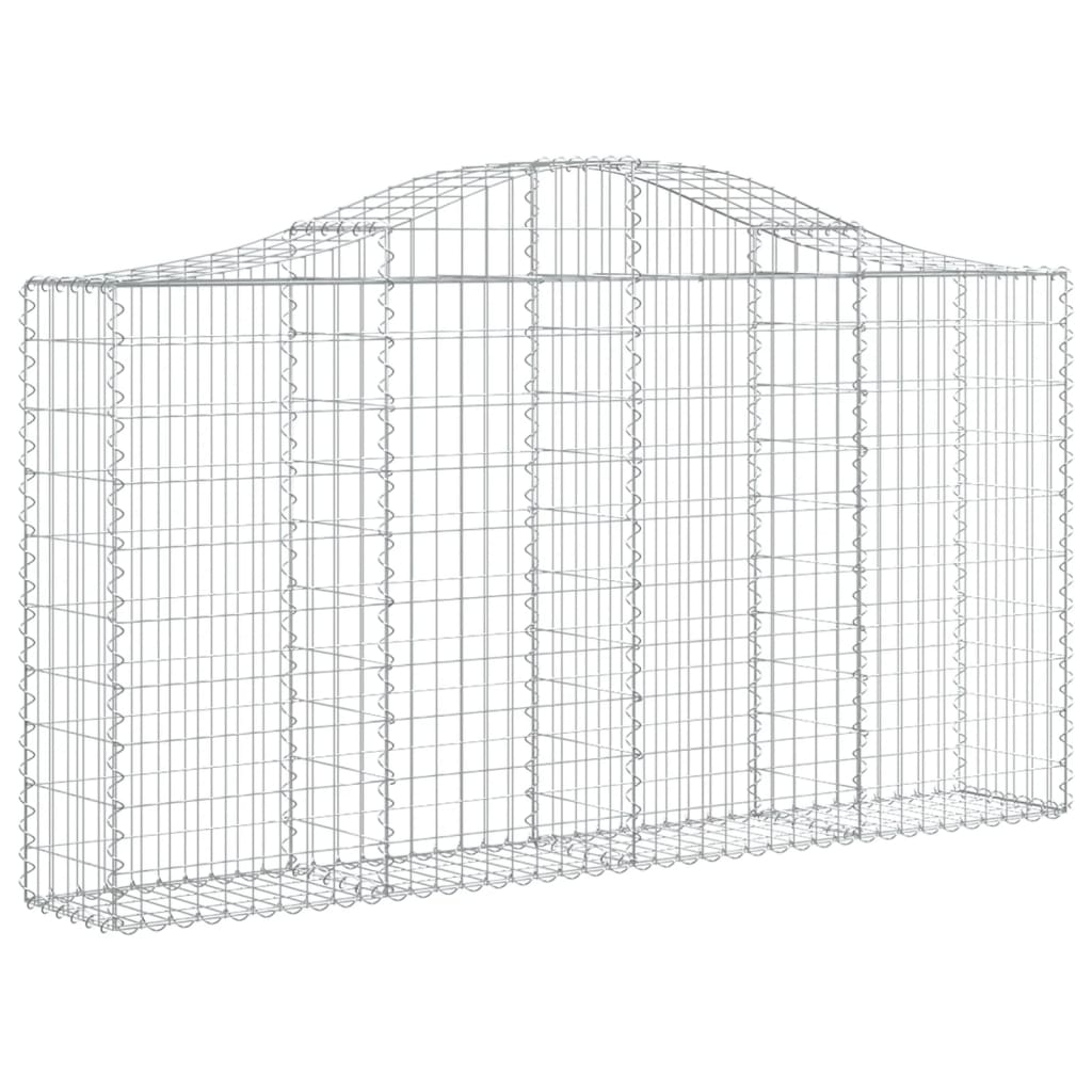 Gabionkurver buede 11 stk 200x30x100/120 cm galvanisert jern