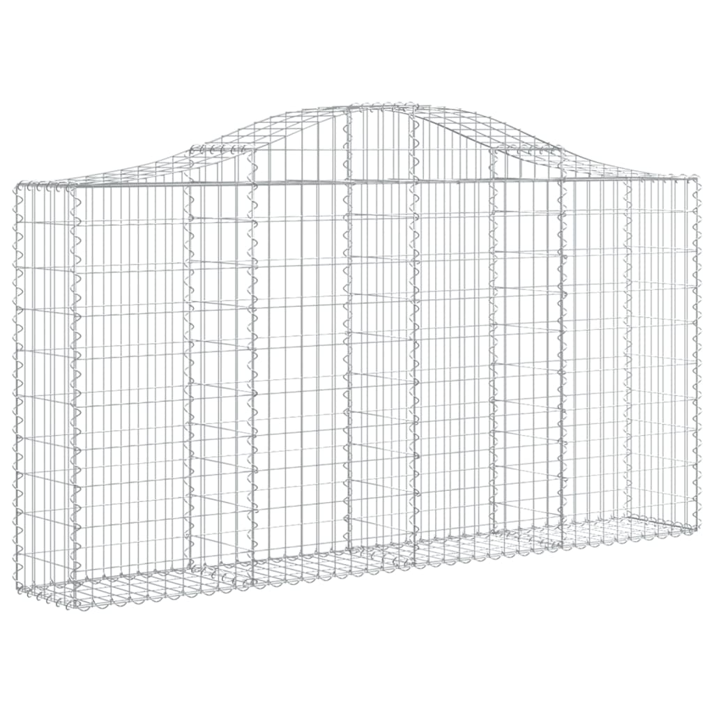Gabionkurver buede 20 stk 200x30x100/120 cm galvanisert jern