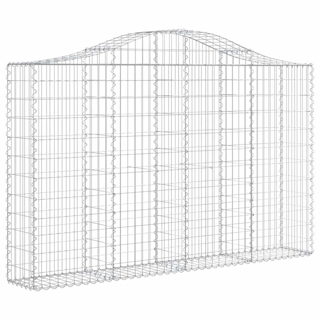 Gabionkurver buede 3 stk 200x30x120/140 cm galvanisert jern