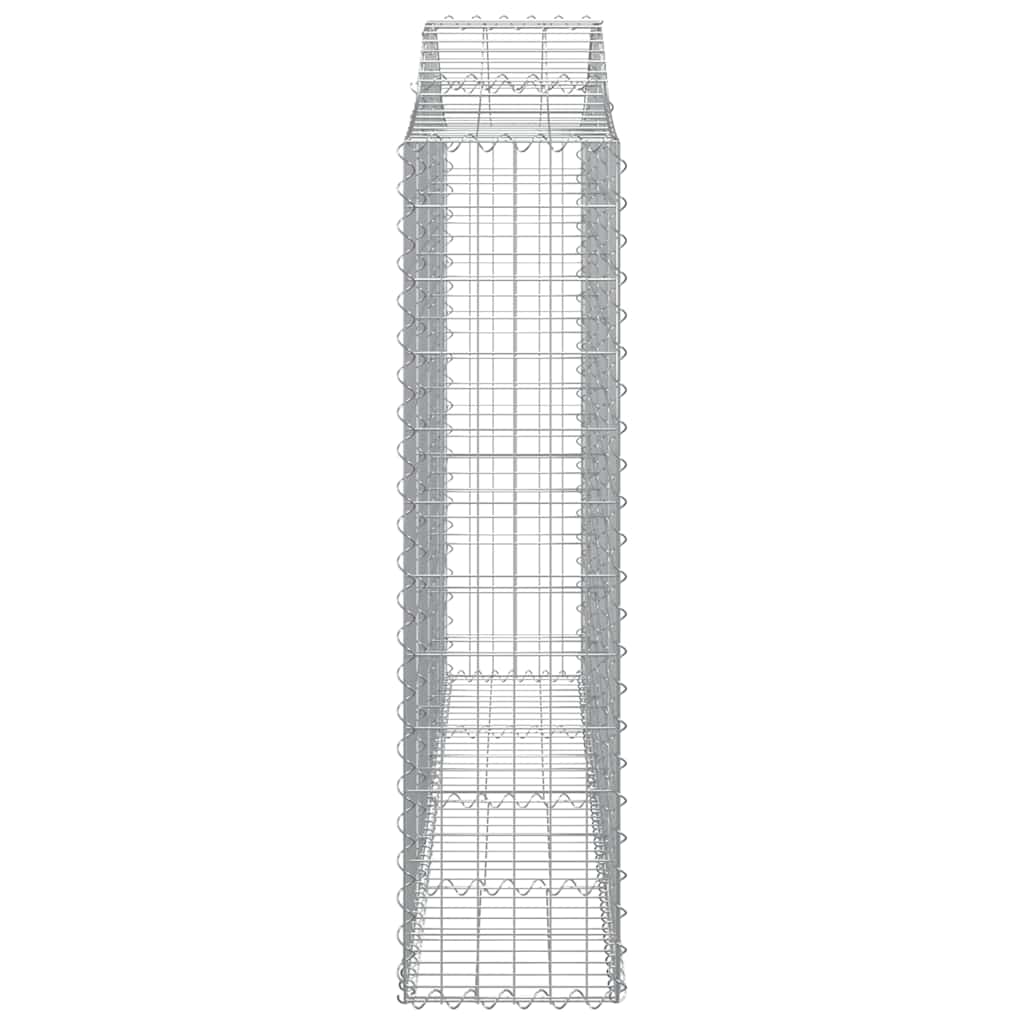 Gabionkurver buede 3 stk 200x30x120/140 cm galvanisert jern