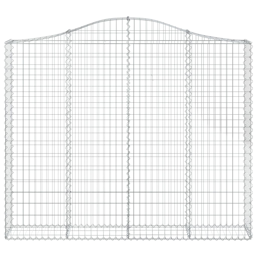Gabionkurver buede 5 stk 200x30x160/180 cm galvanisert jern
