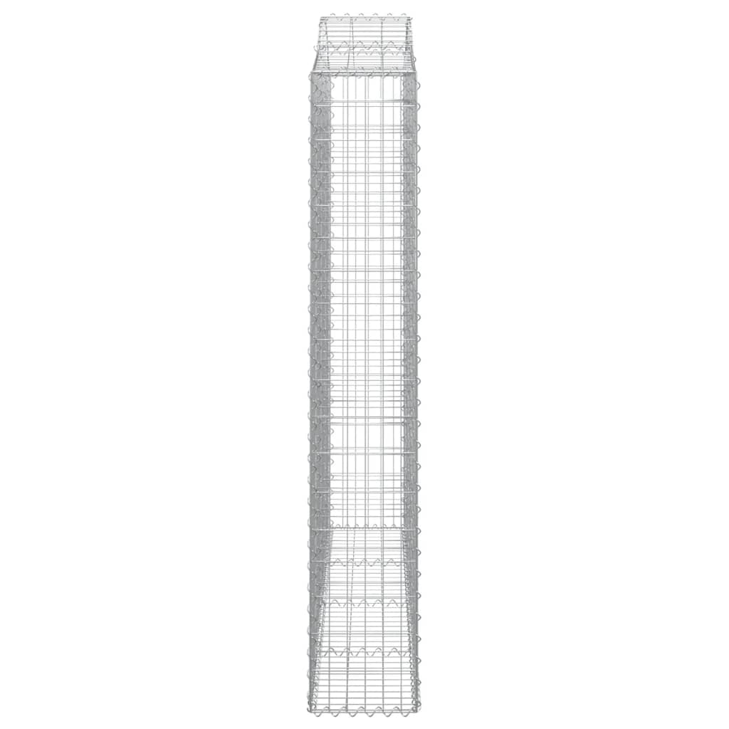Gabionkurver buede 6 stk 200x30x180/200 cm galvanisert jern