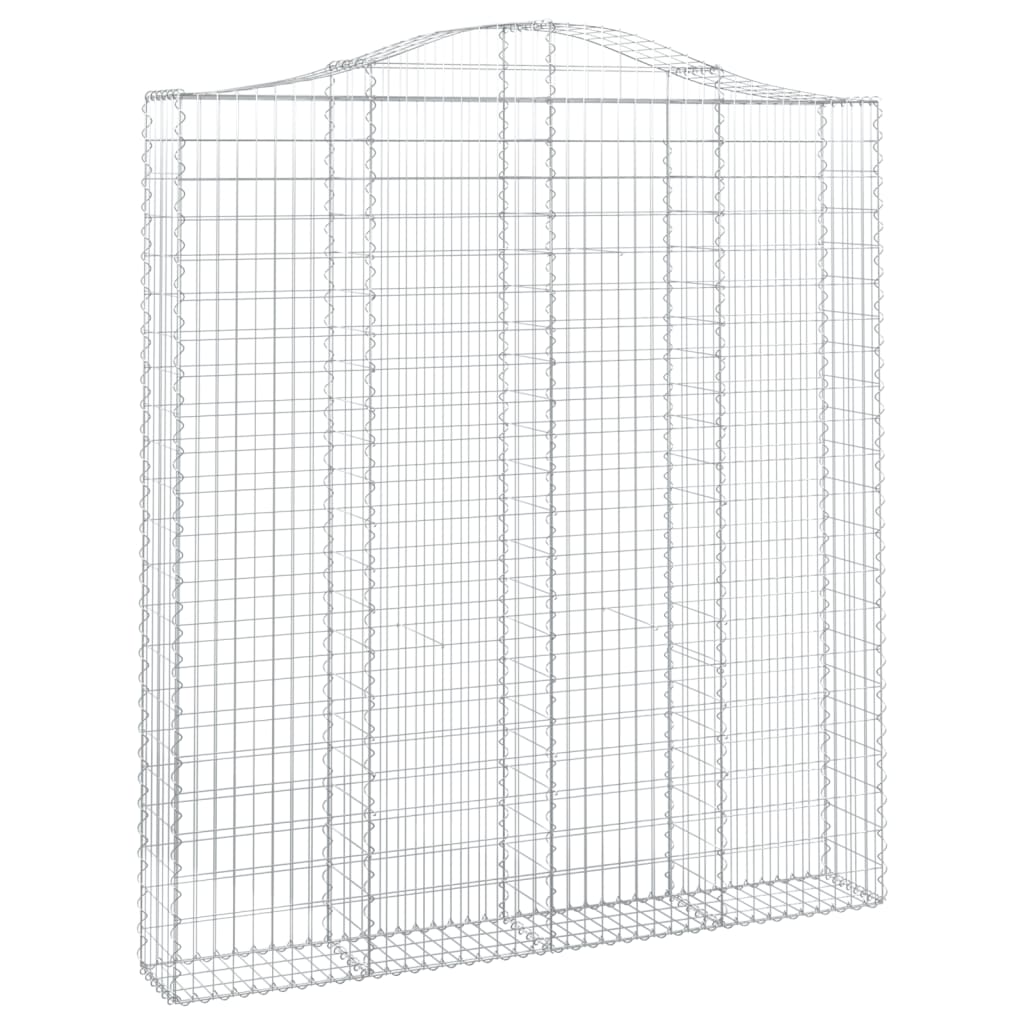 Gabionkurver buede 3 stk 200x30x220/240 cm galvanisert jern vidaXL
