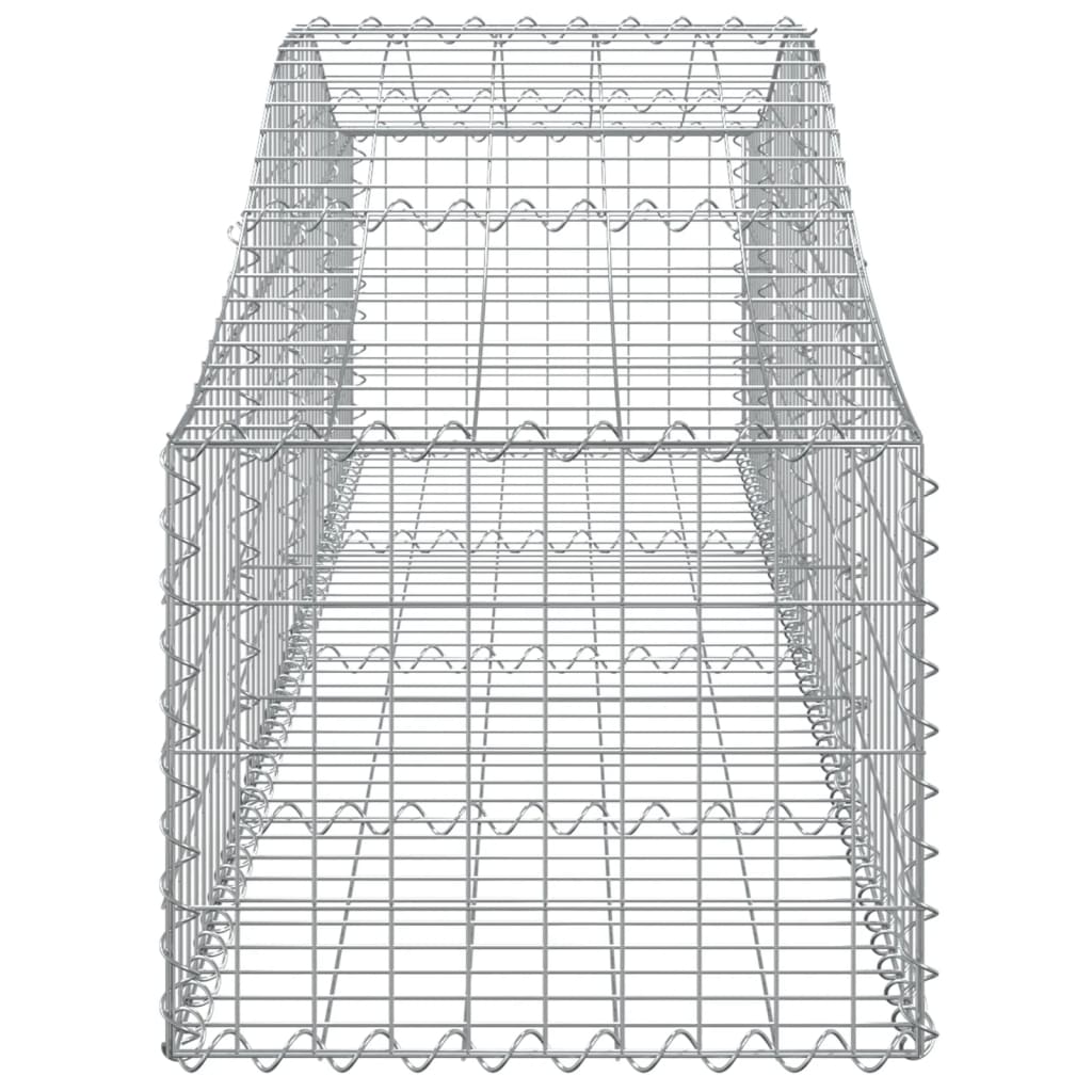 Gabionkurver buede 3 stk 200x50x40/60 cm galvanisert jern
