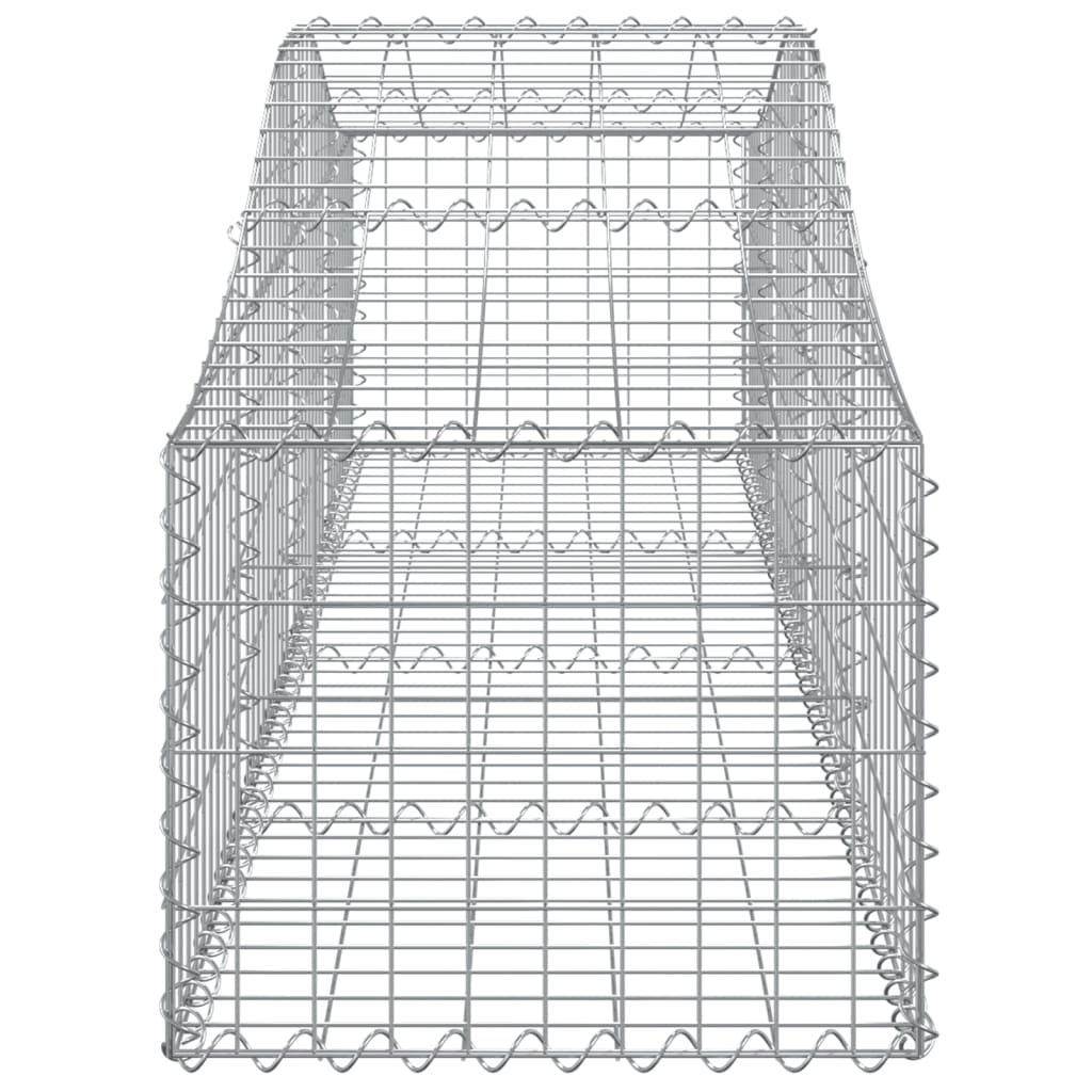 Gabionkurver buede 6 stk 200x50x40/60 cm galvanisert jern