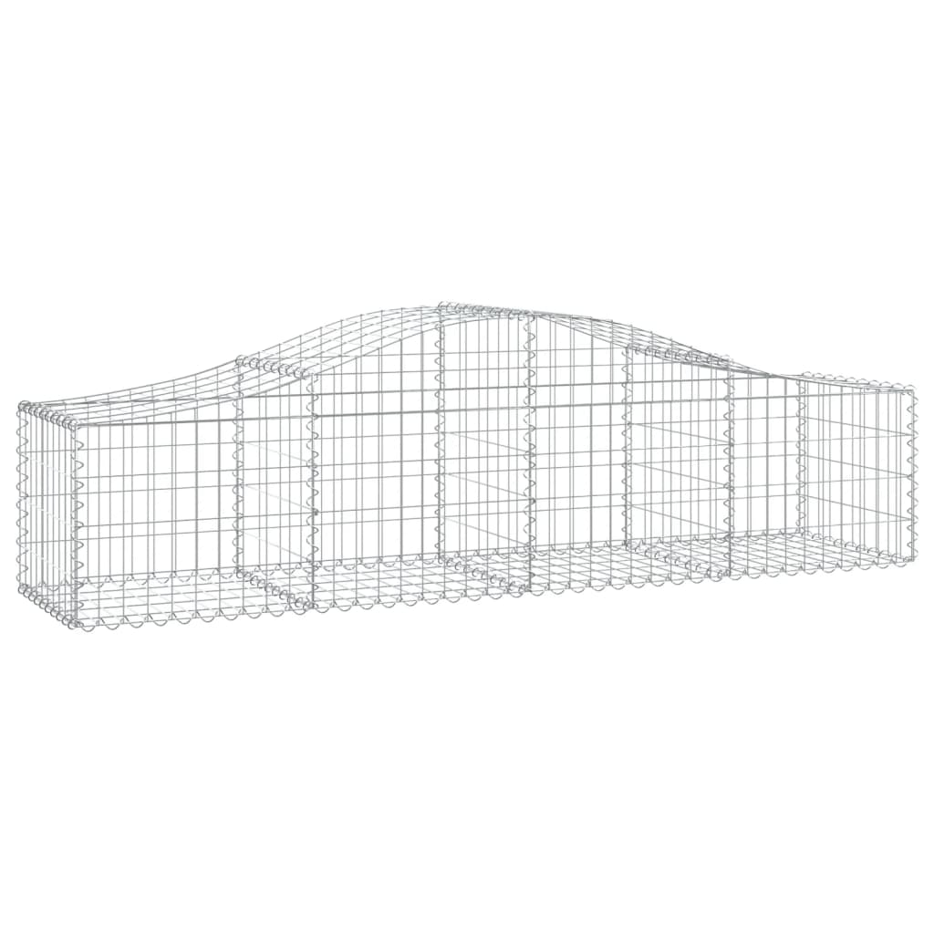 Gabionkurver buede 7 stk 200x50x40/60 cm galvanisert jern