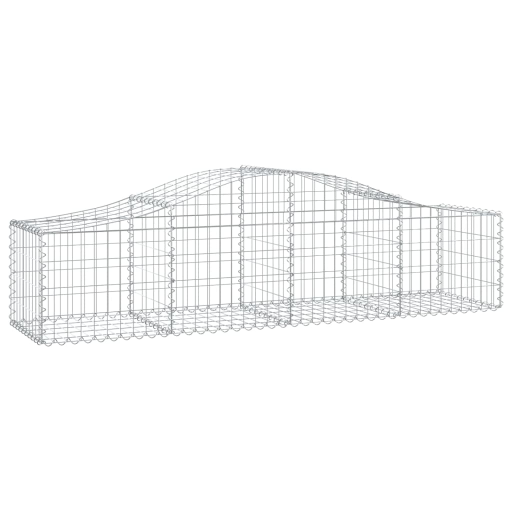 Gabionkurver buede 8 stk 200x50x40/60 cm galvanisert jern