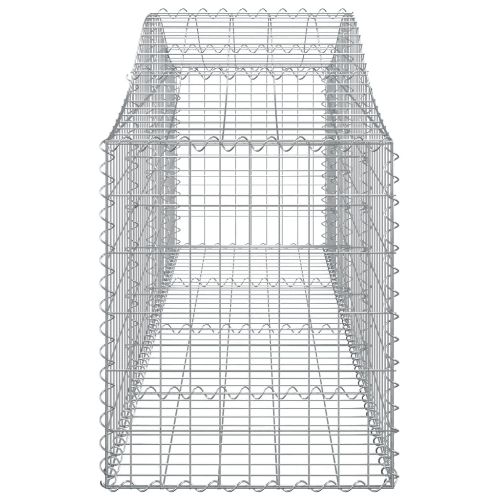 Gabionkurver buede 7 stk 200x50x60/80 cm galvanisert jern