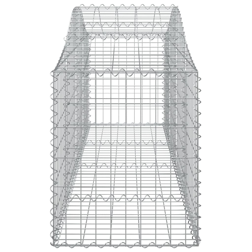 Gabionkurver buede 18 stk 200x50x60/80 cm galvanisert jern