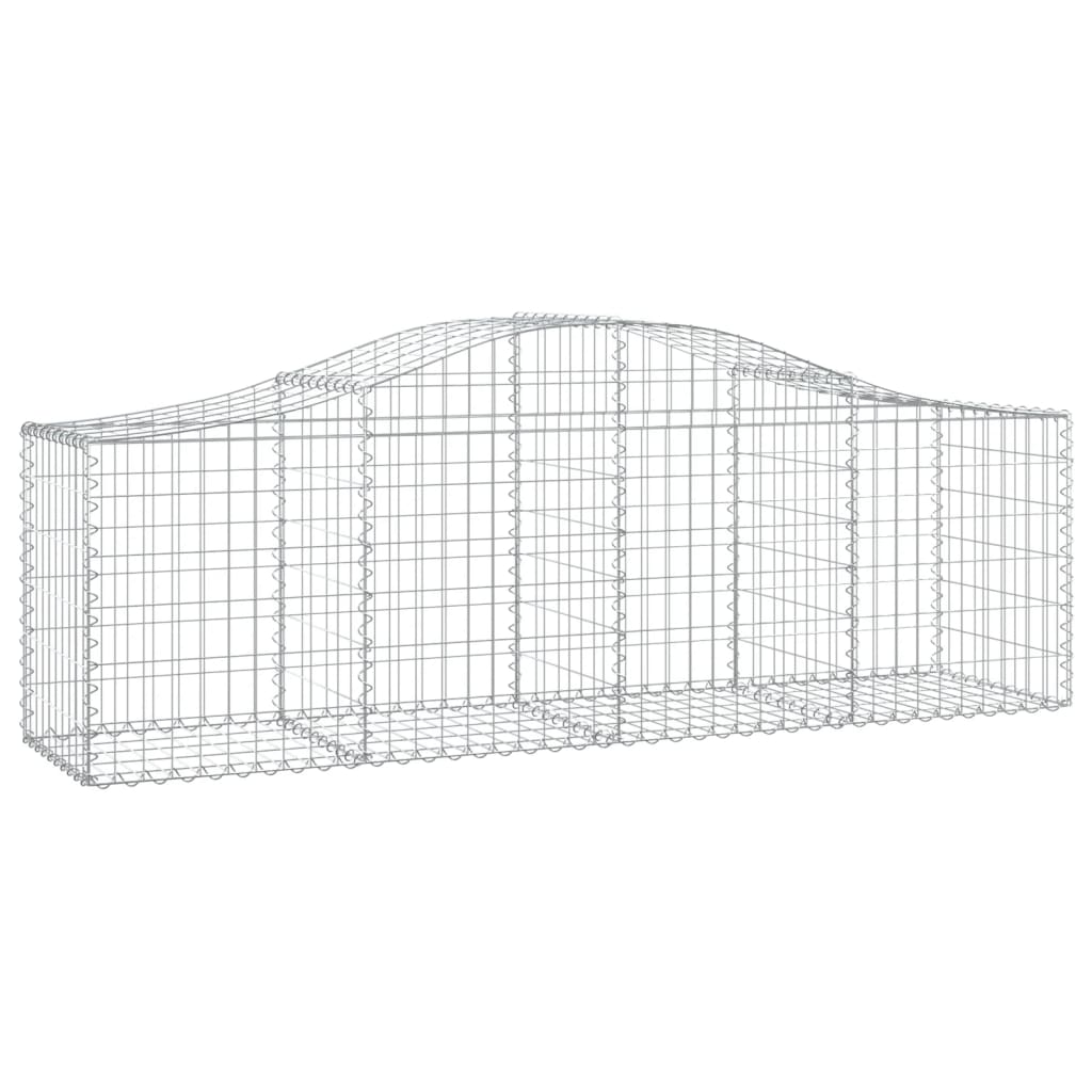 Gabionkurver buede 20 stk 200x50x60/80 cm galvanisert jern