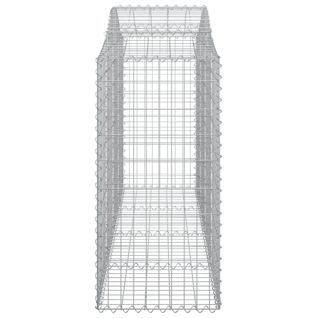 Gabionkurver buede 2 stk 200x50x100/120 cm galvanisert jern