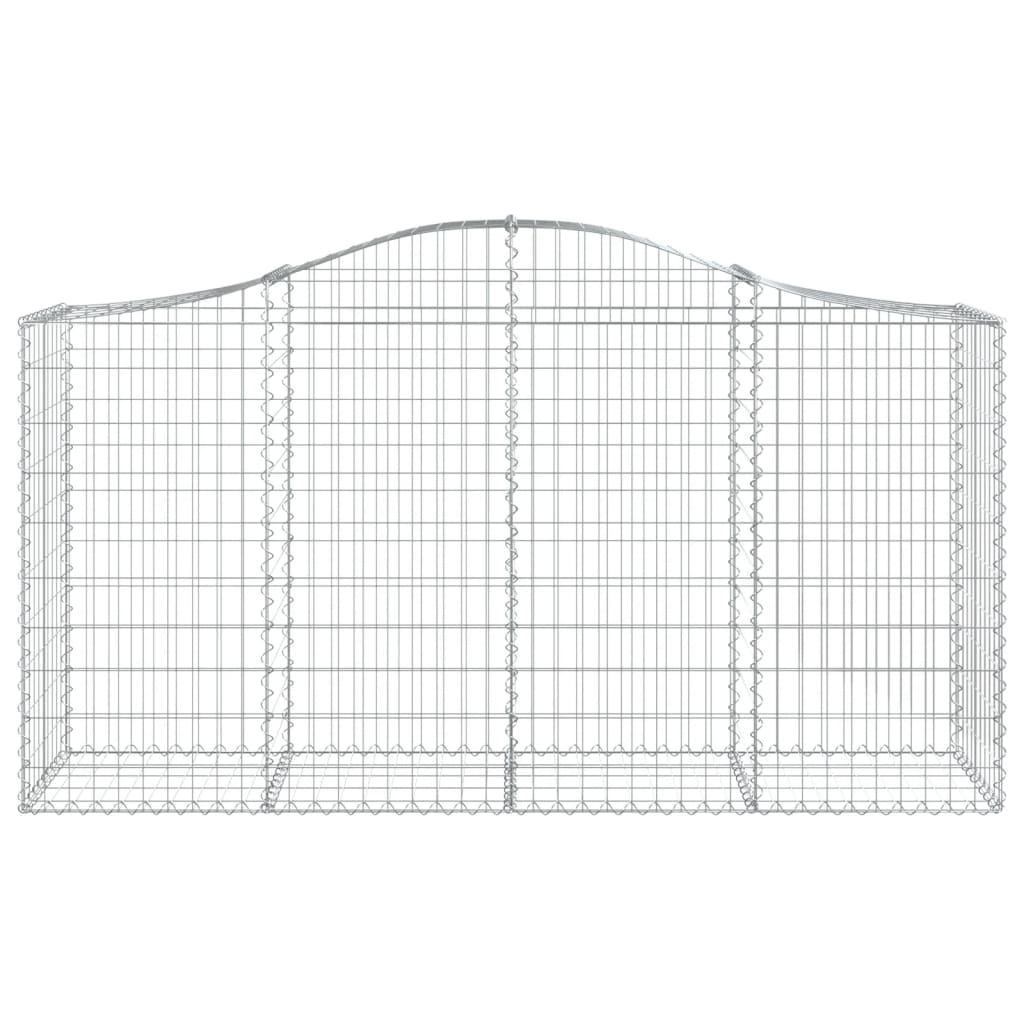 Gabionkurver buede 6 stk 200x50x100/120 cm galvanisert jern