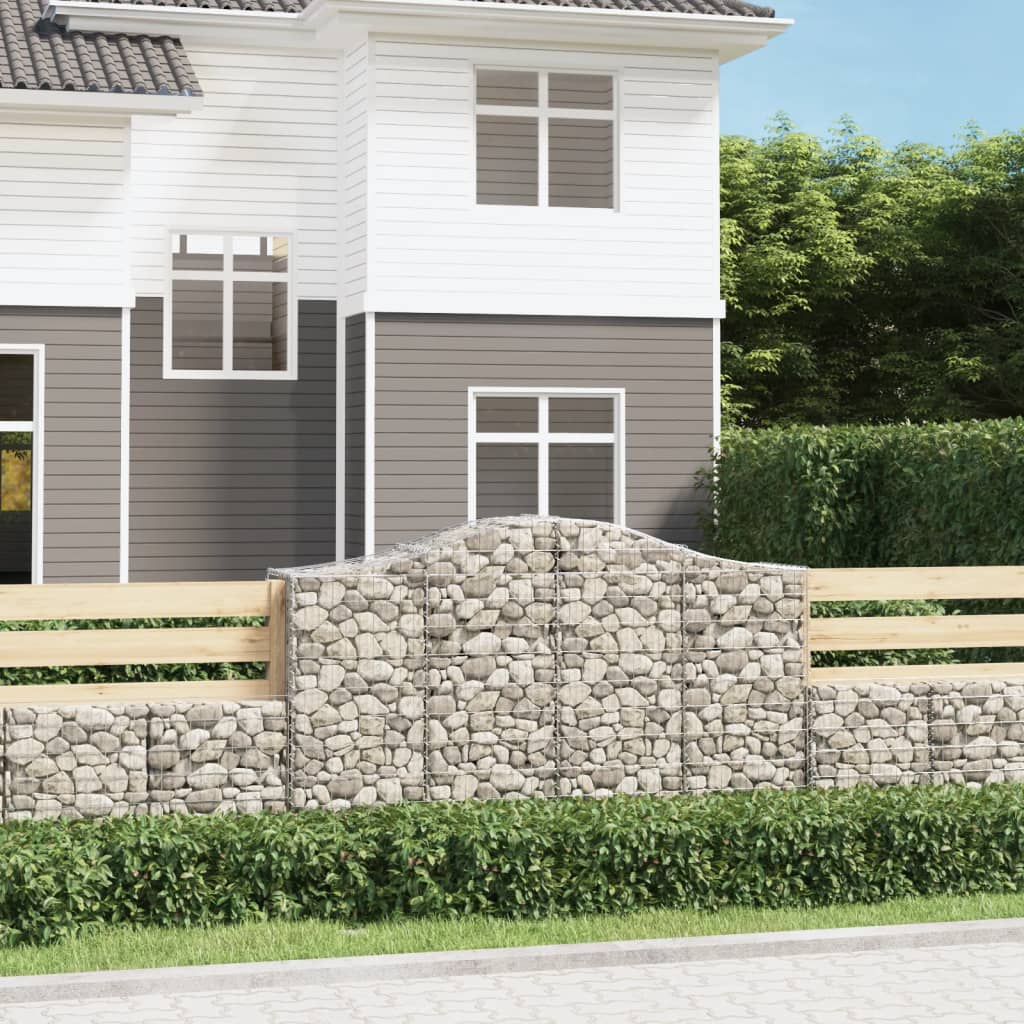 Gabionkurver buede 20 stk 200x50x120/140 cm galvanisert jern